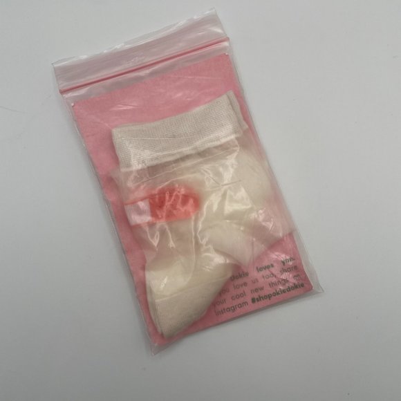 NWT Okie Dokie Sheer Socks with Bandage on Heel - Womens Trendy Mesh Socks - Picture 6 of 6